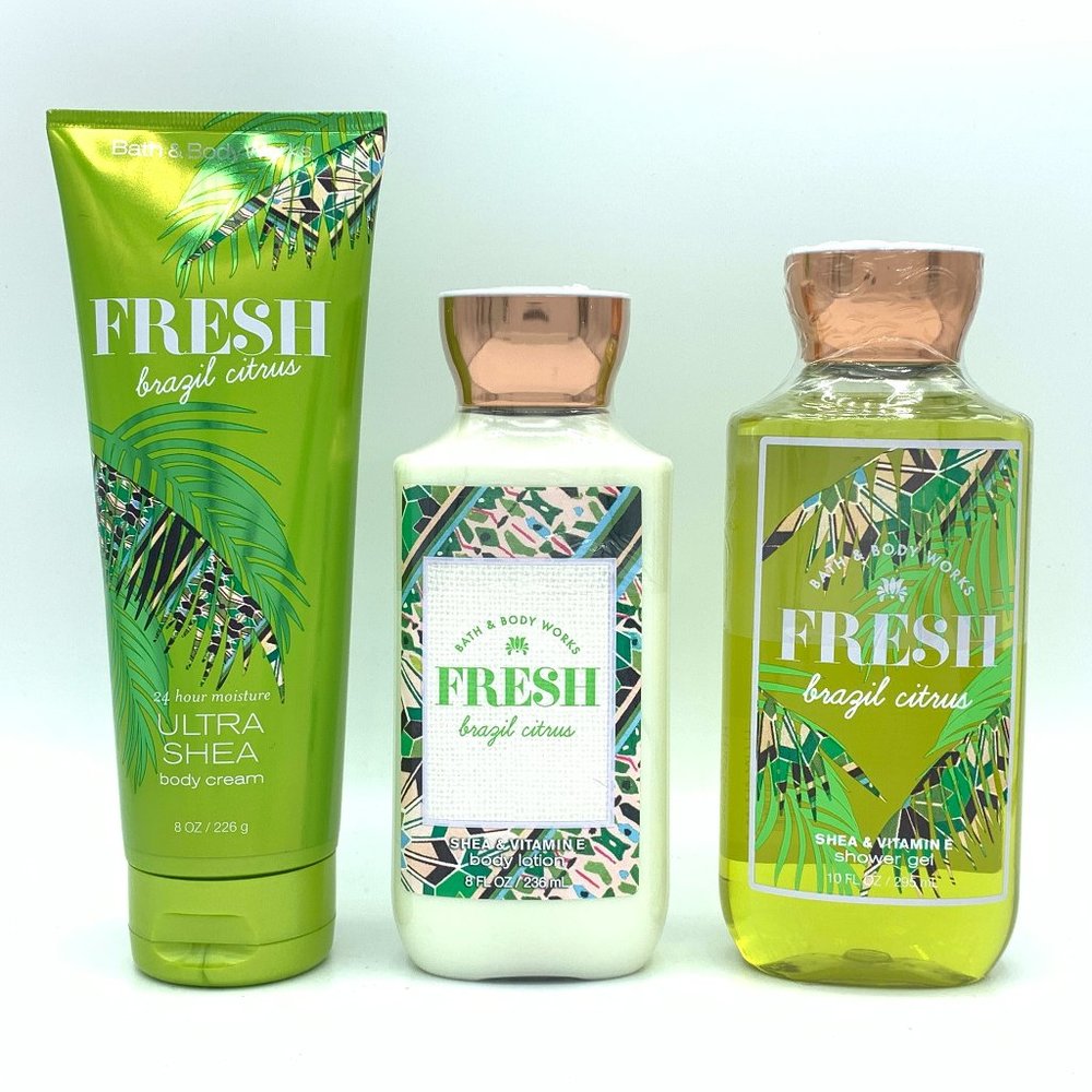 Bath and Body Works Fresh Brazil Citrus 3-Pc Set